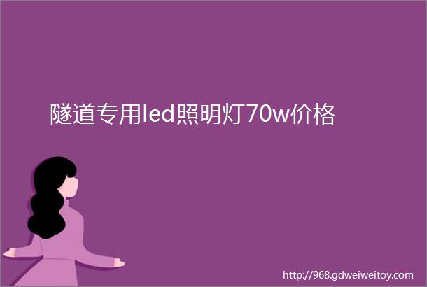 隧道专用led照明灯70w价格